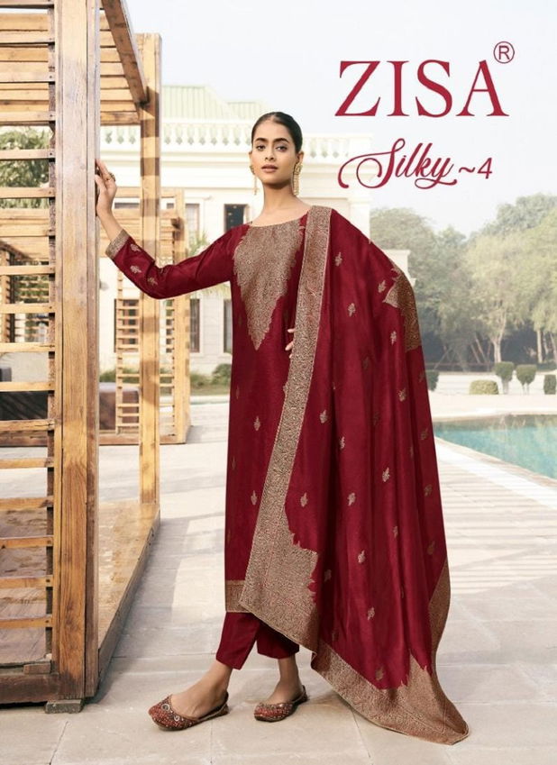 Silky Vol 4 By Zisha Wedding Salwar Suits Wholesale Clothing Suppliers In India